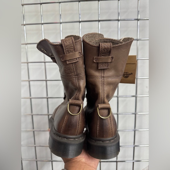 Doc Martens Dark Brown Womens Combat Boots Aimilita AW004 US6 EU 37 - Picture 11 of 13